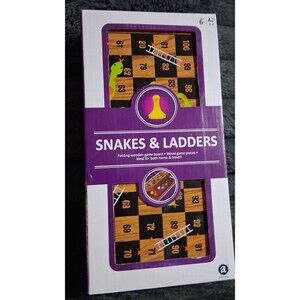 Wooden Snakes & ladders board game